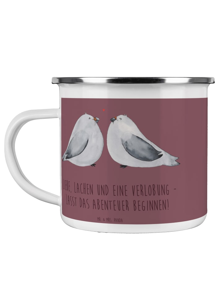 Metallbecher Verlobungsfeier Abenteuer mit Spruch in Kaffa Coffee