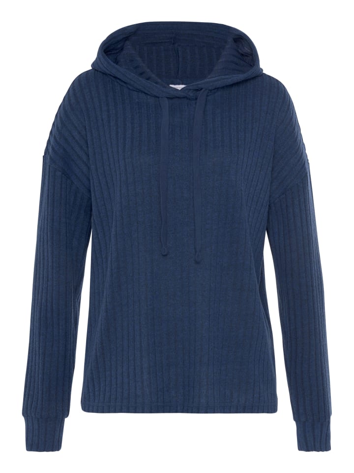 Hoodie in blau-meliert