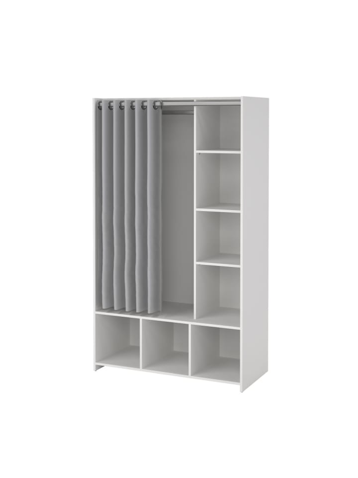 Kleiderschrank Kit Hellgrau 105 x 49 cm