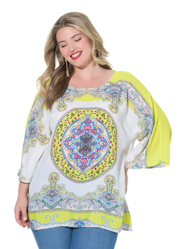 Bluse in zitronengelb