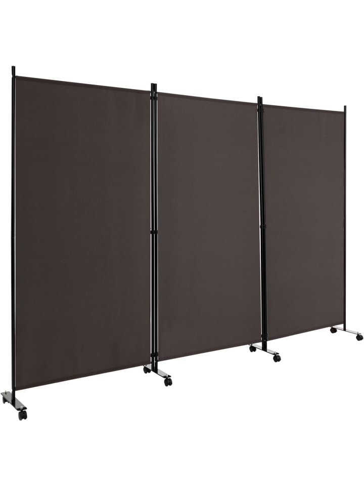 Raumteiler 3 tlg. 180cm in Braun