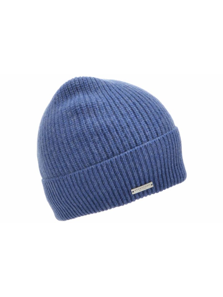 Strickmütze in blau