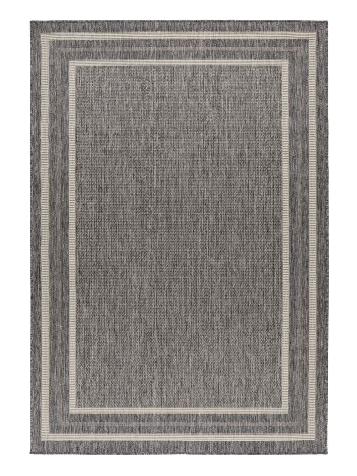 Kurzflor Teppich Nils 325 in Silber