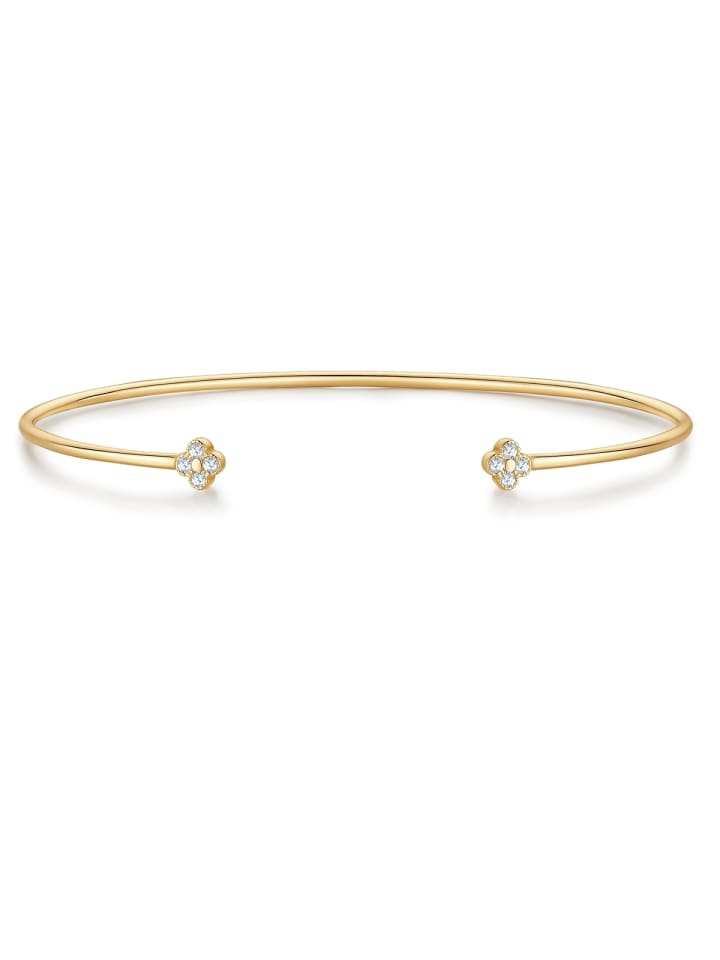 Armband aus Sterling Silber mit Zirkonia in gelbgold