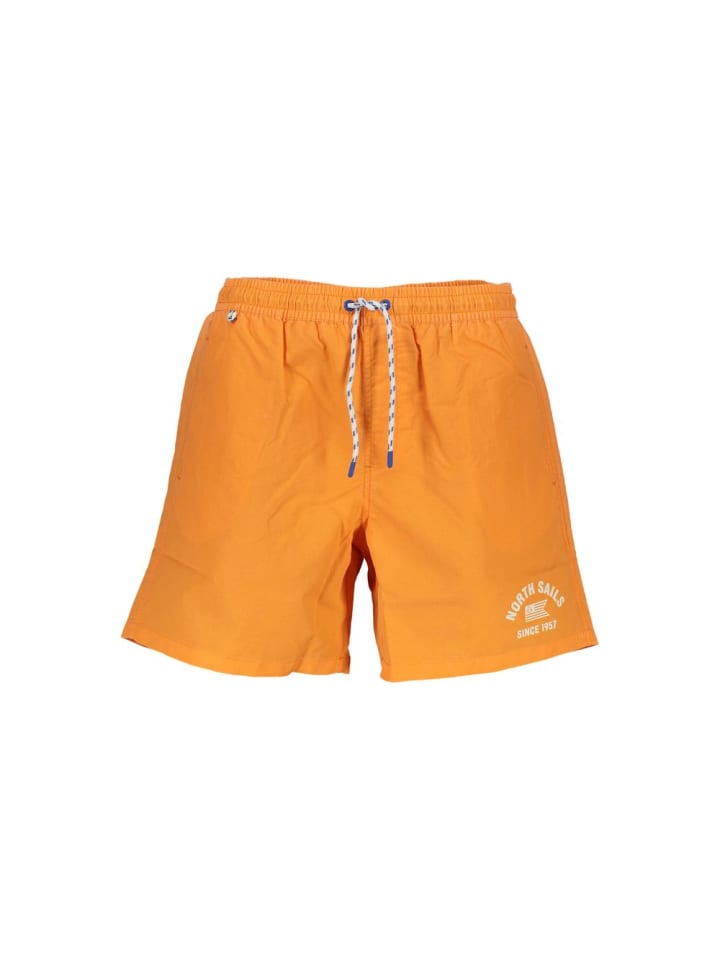 Orange Polyester Herren Bade Trunk