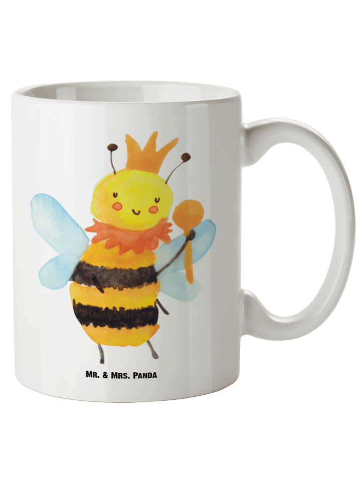 Tasse Biene König ohne Spruch in Weiß