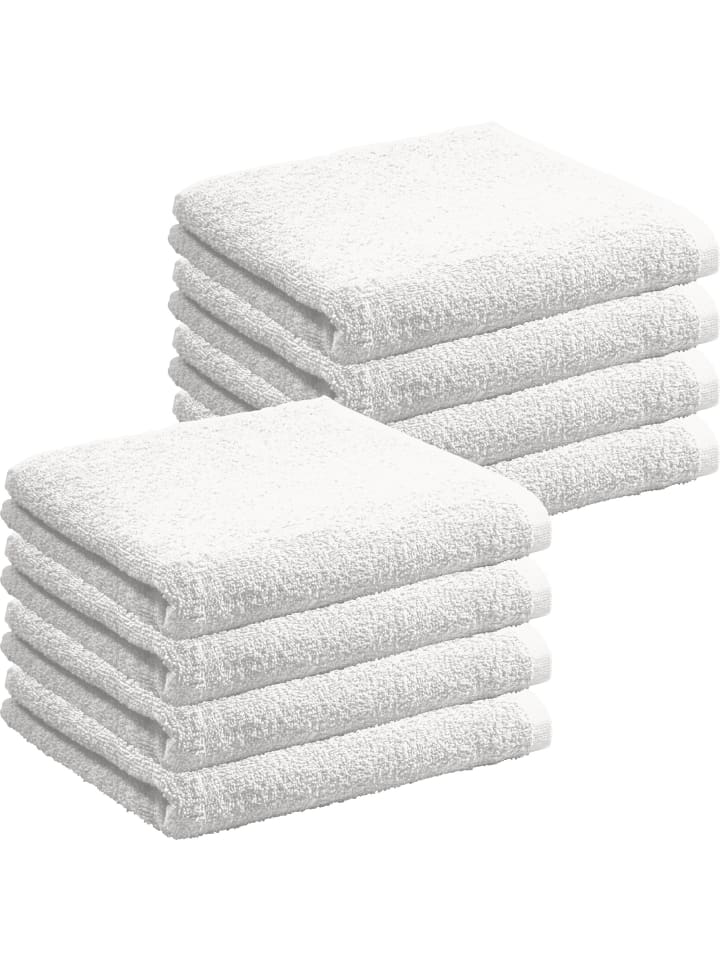 Frottier, Leichtfrottier Duschtuch 8er-Pack Oceanside in weiß