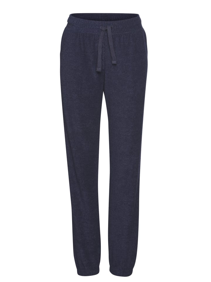 Sweatpants in dunkelblau meliert