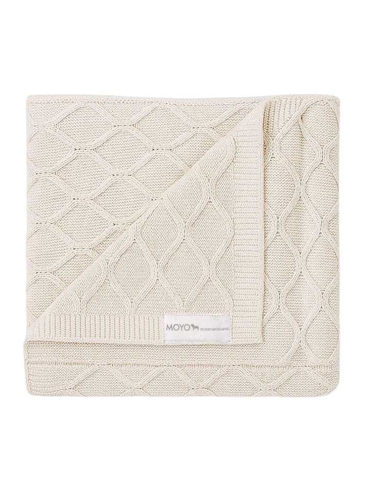 Babydecke Wellen-Struktur "Anmutiger Wellenreiter" in Beige - 75x100 cm