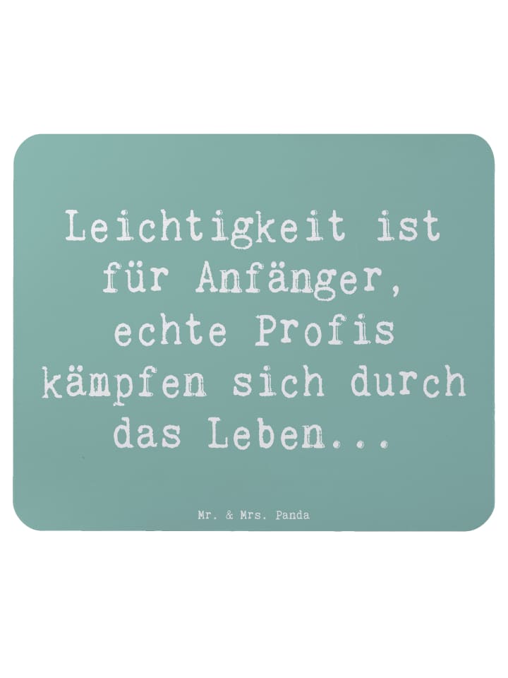 Mousepad Spruch Leichtigkeit für Profis mit Spruch in Meeresbrise