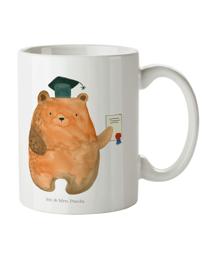 Tasse Bär Prüfung ohne Spruch in Weiß