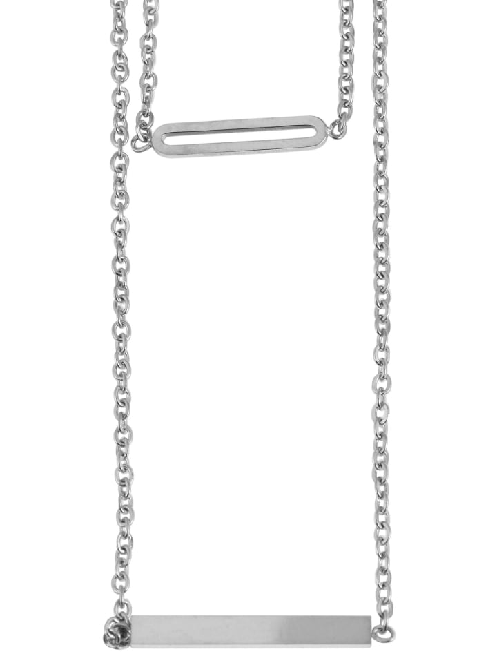 Damen Halskette mit Anhänger – aus Edelstahl in silber