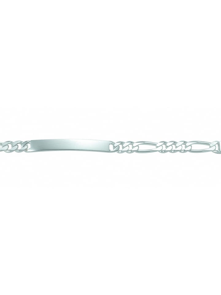 Damen 925 Silber Figaro Armband 21 cm Ø 6,2 mm in silber
