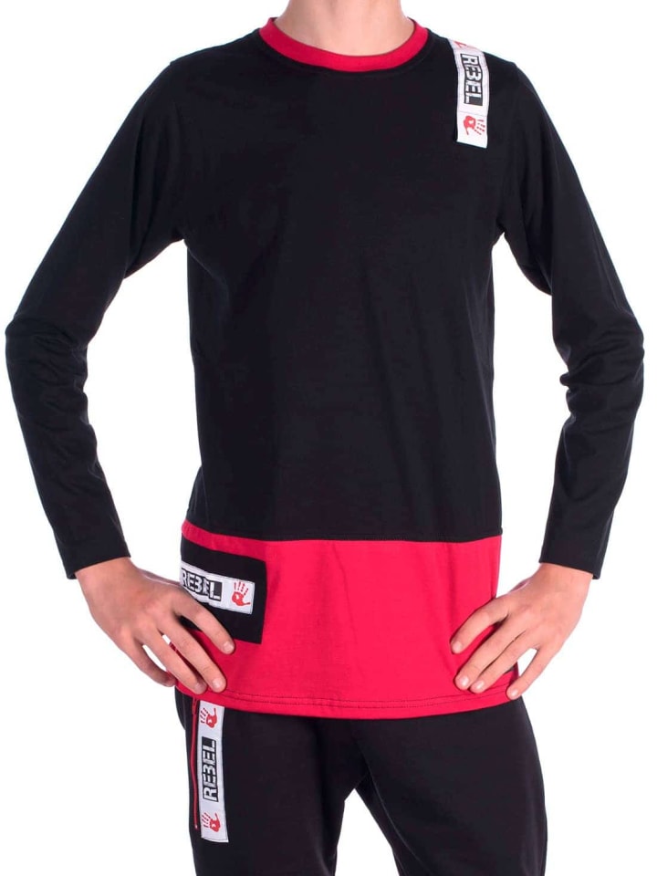 Langarmshirt in Schwarz