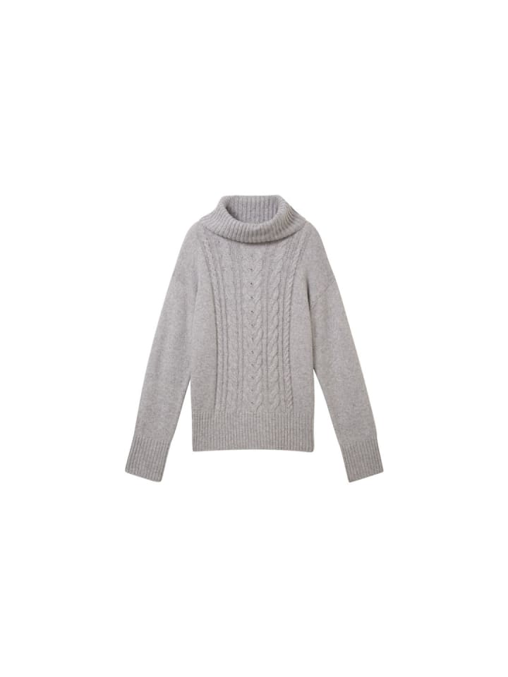 Pullover in medium silver grey melange
