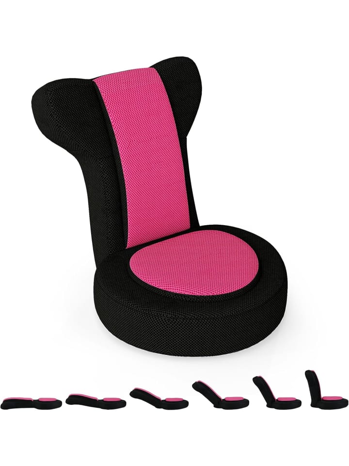 Bodenstuhl klappbar mit Liegefunktion in Rosa