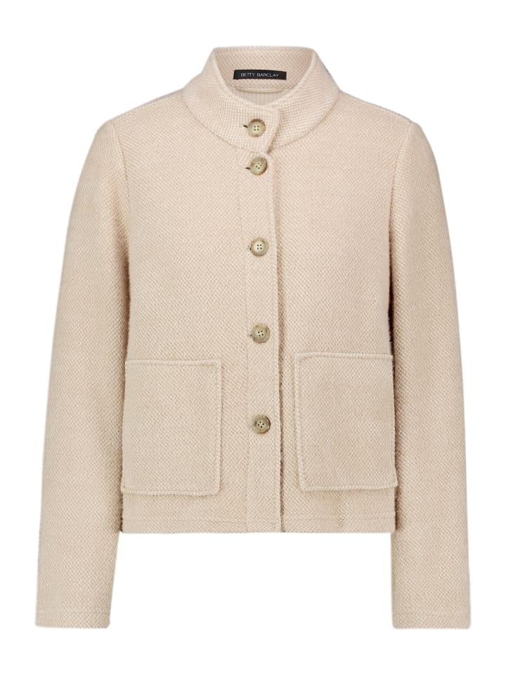 Blazer-Jacke mit Knöpfen in Taupe