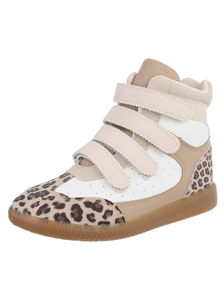 Freizeitschuh in Beige und Leo