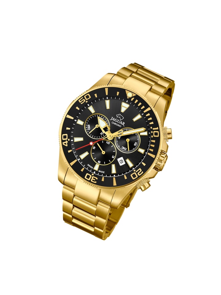 Chronograph-Armbanduhr Jaguar Executive gold groß (ca. 44mm)