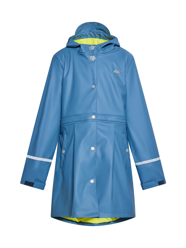 Mädchen (Kids) Regenmantel in Stahlblau