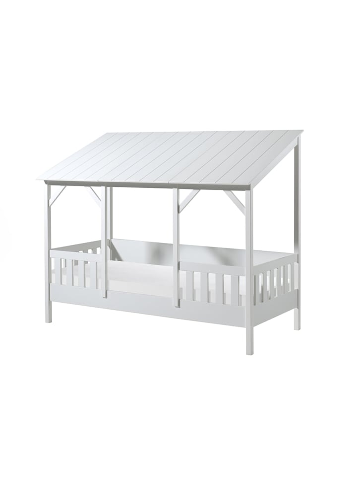 HAUSBETT Kat 214x174x105 aus MDF+Massivholz in Weiß