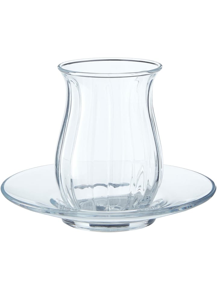 Teeglas Set 12 teilig in Transparent