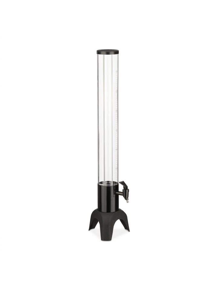 Biersäule in Transparent/ Schwarz