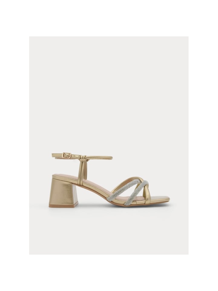 Sandalen mit Absatz, Farbe Favunde in Gold