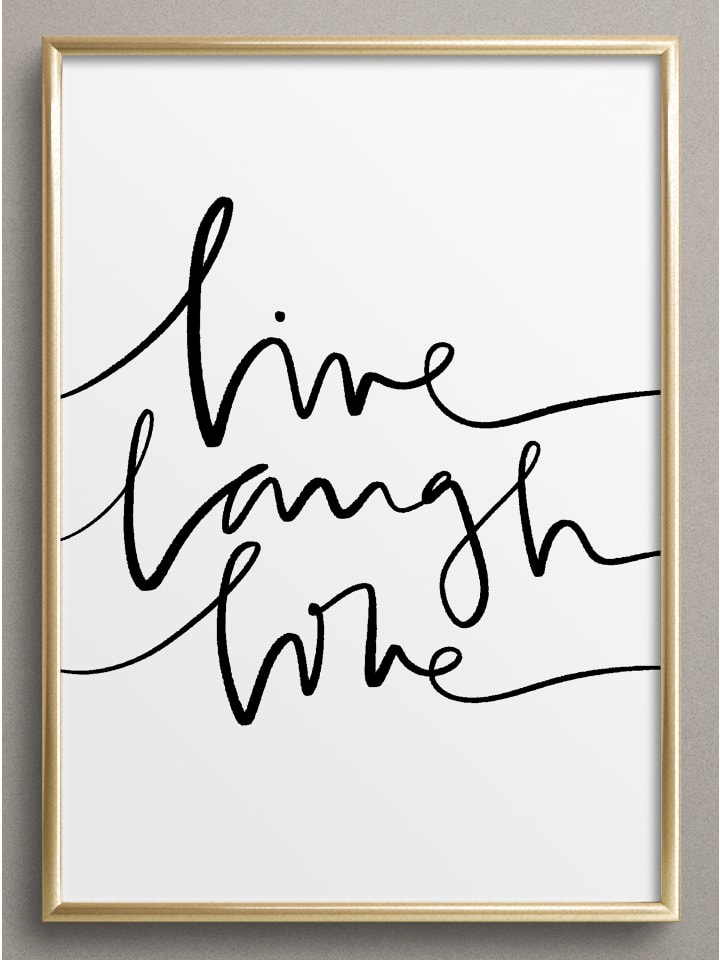 Poster / Kunstdruck "Live laugh love“ I Ohne Rahmen