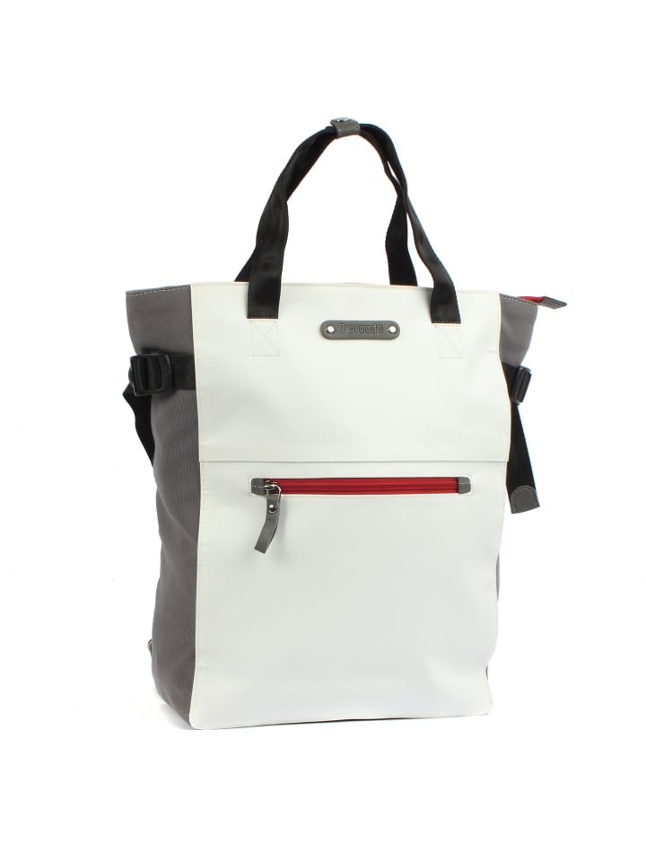 Shopper-Rucksack Mendo 7.4 in white-grey