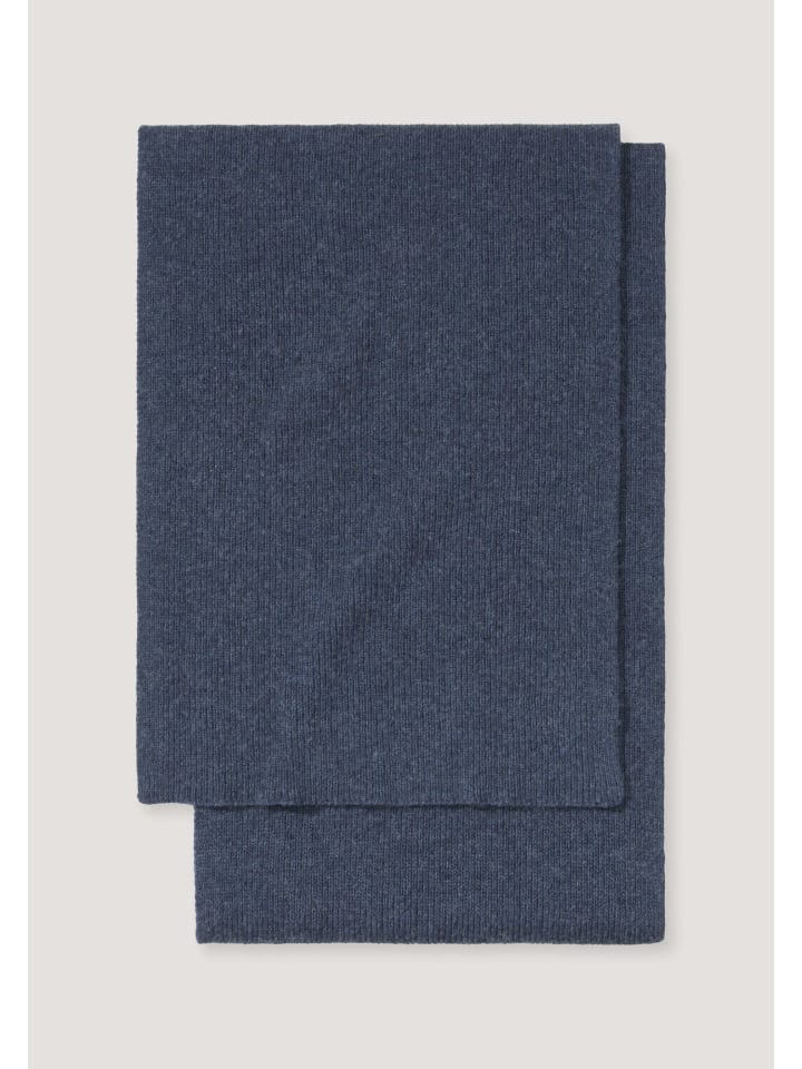 Hessnatur Strickschal aus Bio-Merinowolle mit recycelter Wolle und Bio-Baumwolle in mitternachtsblau