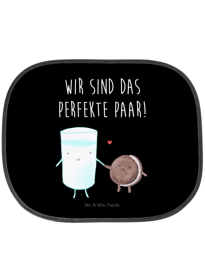 Sonnenschutz Auto Milch Keks mit Spruch in Schwarz