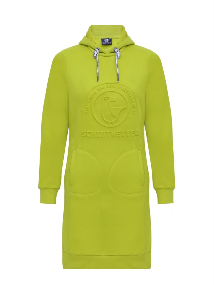 Hoodiekleid "Flaschenpost Finna" in palm green