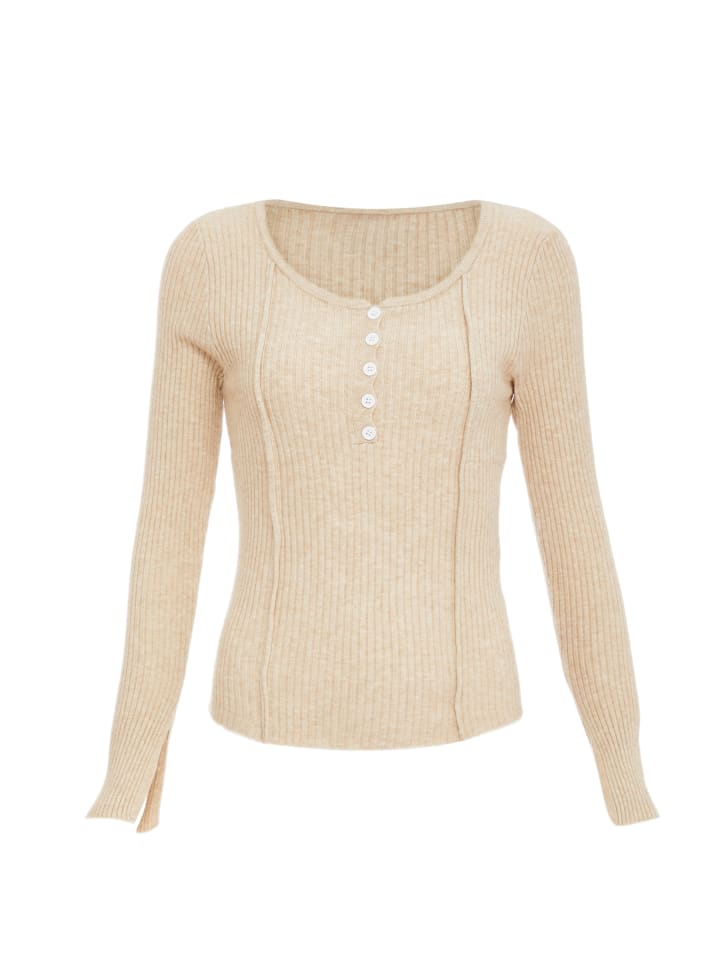 Women Strickpullover in KHAKI