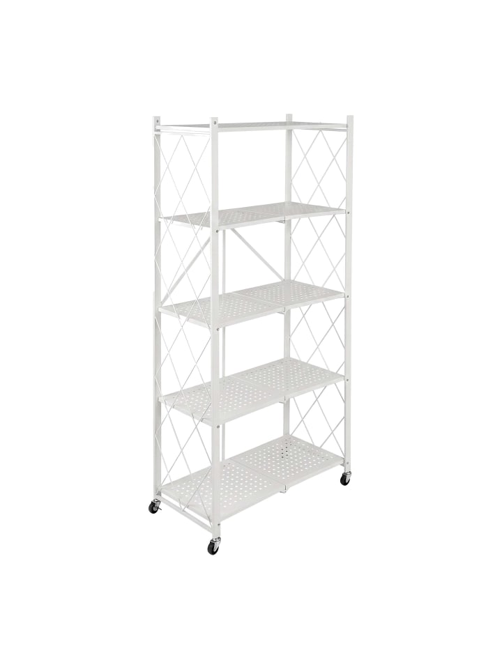 Klappregal in Weiß - (B)71 x (H)159 x (T)34 cm