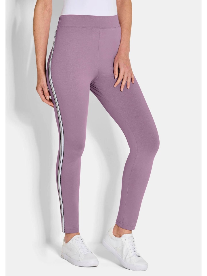 Zweierpack Leggings mit schmalem Bein in altrosé / schwarz