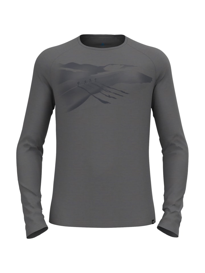 T-shirt crew neck l/s ASCENT M in Grau0657