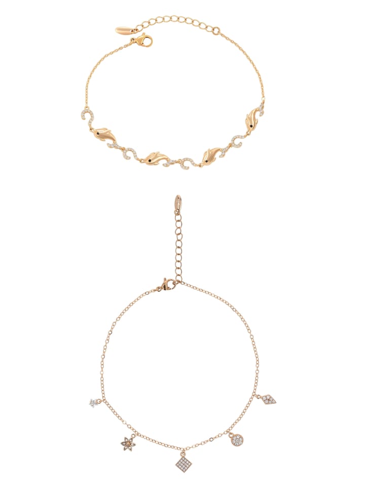 Women Bracelets Set in gold