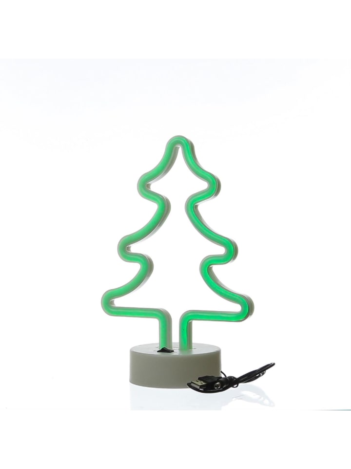 LED Neonlicht Dekofigur Tannenbaum H: 27cm in grün