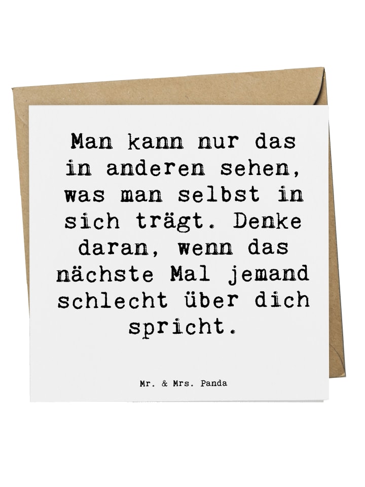 Klappkarte Spruch Mobbing bewältigen Spiegelbil... in Weiß
