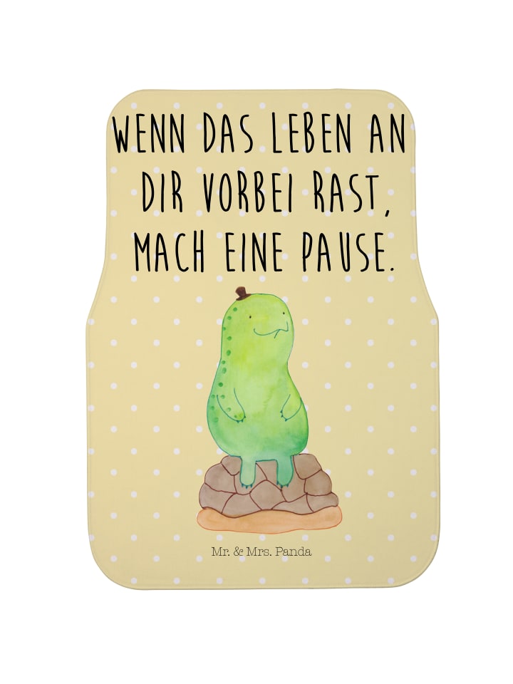 Automatte Schildkröte Pause mit Spruch in Gelb Pastell