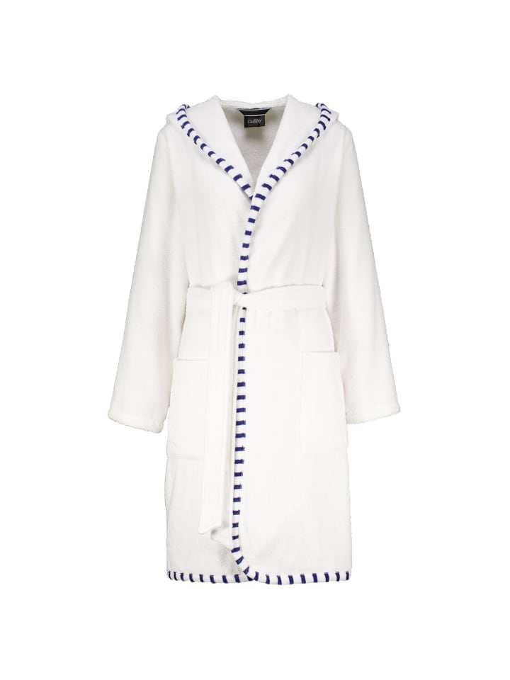 Cawö Home Bademäntel Damen Kapuze Breton 848 weiß - 600 in weiß - 600