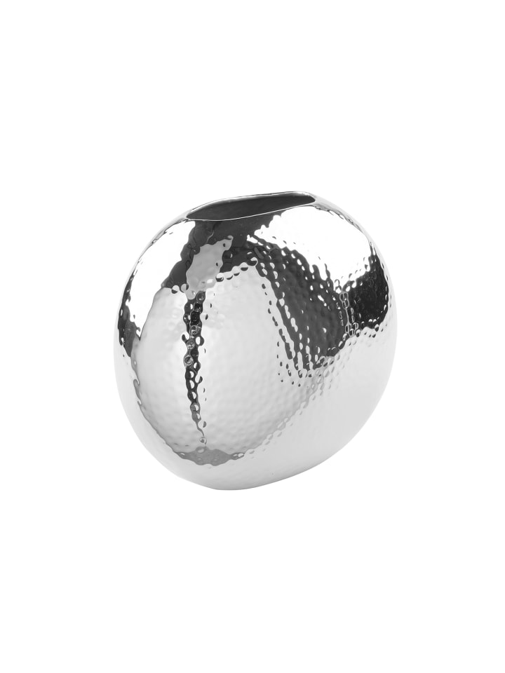 Vase "Luna" in Silber - H. 20 cm - B. 11 cm