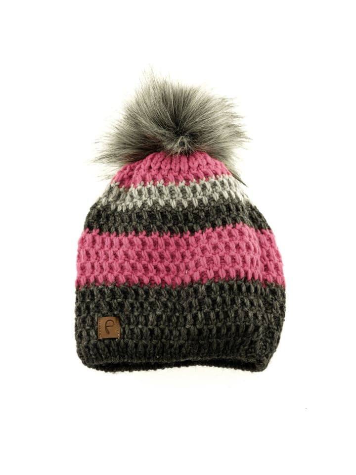 Mütze zum Warmhalten im Herbst oder Winter Bommelmütze in Pink