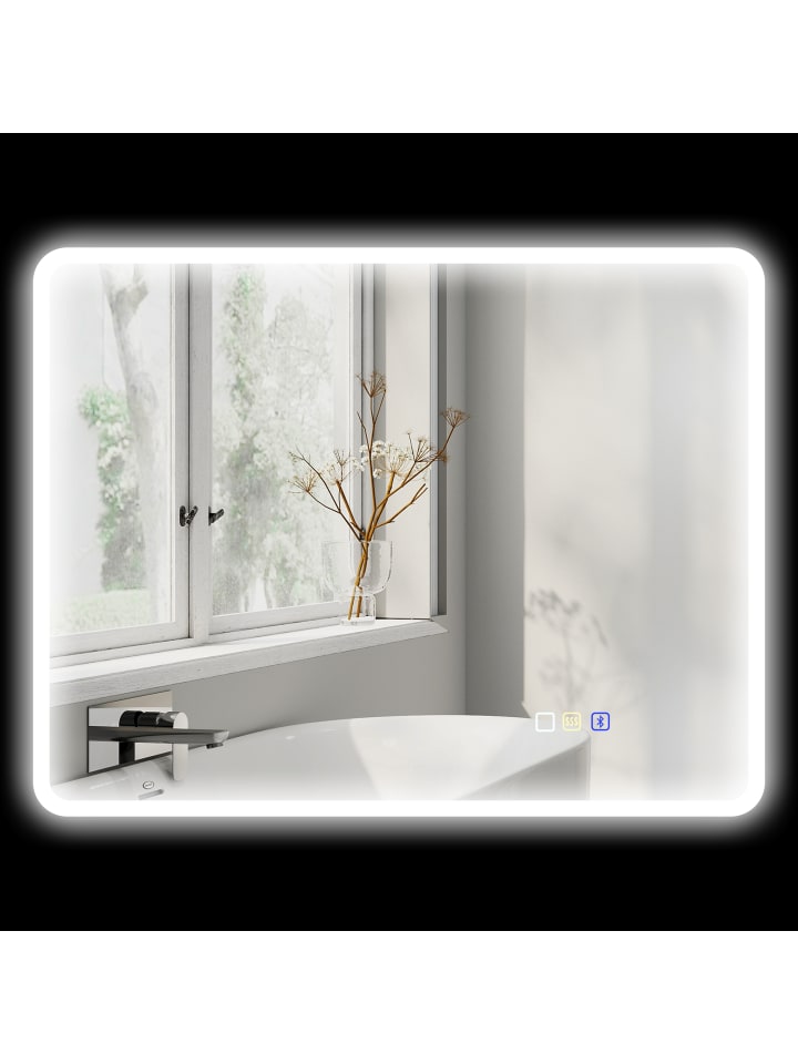Badspiegel in Silber 90L x 3,5B x 70H cm