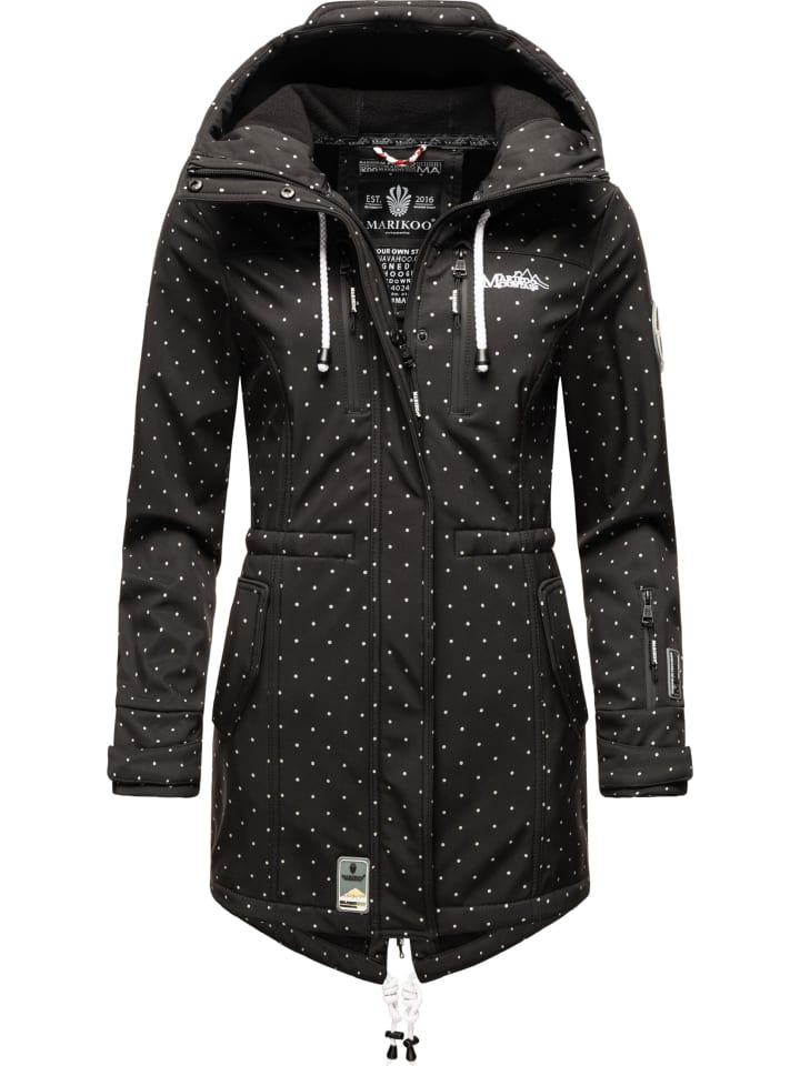 Funktionsmantel Zimtzicke in Black Dots