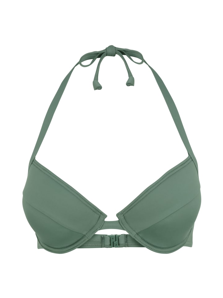 Push-Up-Bikini-Top in oliv
