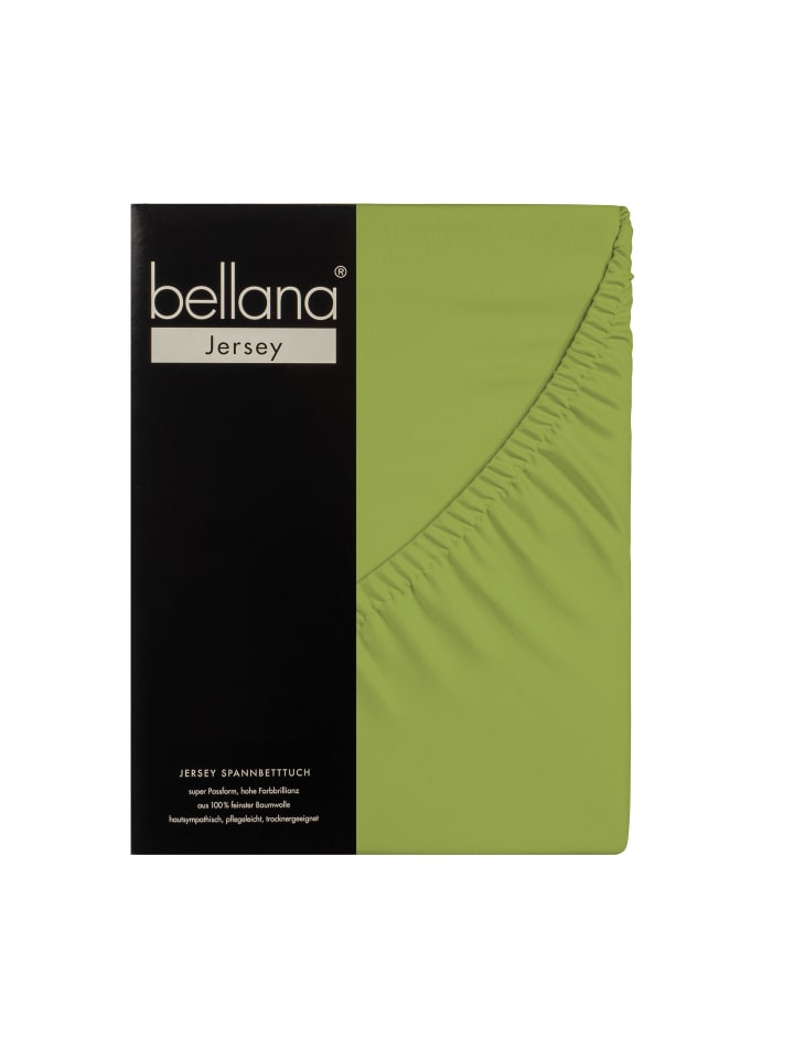Bellana Jersey Spannbetttuch in moos