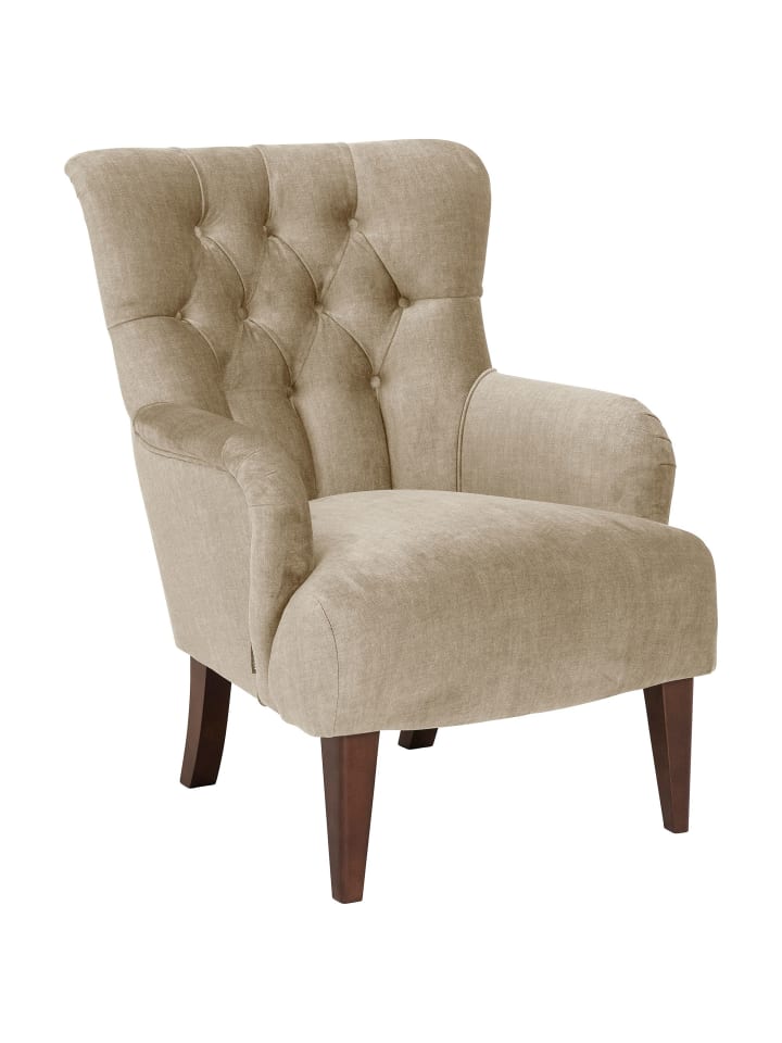 POLSTERSESSEL Kaiya Samtvelours beige