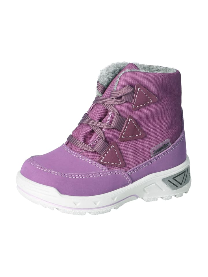 Schnürstiefel in Lila